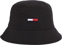 Tommy Hilfiger Men TJM Flag Bucket Hat, Black (Black), One Size