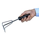 Sharpex Hand Cultivator Garden Tool | Hand Rake with Soft Ergonomic Handle Agriculture Tool for Home Gardening, Mixing or Tilling Compost and Garden Soil | 3 Prong Cultivator Hand Rake