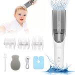 CARER SPARK Baby Hair Clipper Silent Vacuum Hair Clippers for Children Cordless & Waterproof Kids Hair Trimmer with 3 Guide Combs USB Rechargeable