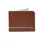 MOKOBARA Stash Slim Bifold Wallet for Men | Monostriped | Genuine Leather | RFID Protected | Holds Up to 6 Cards | Single Currency Compartment | Tan Lines (Tan)