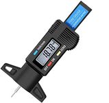 Tire Tread Depth Gauge, with Large LCD Screen of 0-1 Inch mm/inch Conversion, for Cars Trucks and SUV, Black