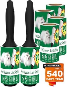 PetQueen Lint Rollers for Pet Hair, Extra Sticky Sheets Pet Hair Remover Roller,Pet Hair Lint Remover for Clothes Sofa Furniture Carpet,Cats Dogs Hair Removal (2 Handles with 6 Roller Refills)