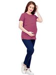 Easy Feed Women's Cotton Maternity Feeding Tops | Nursing Tops for Feeding Baby | Half Sleeve T-Shirt for Pregnant Women Post PregnancyOnion Pink(XL)