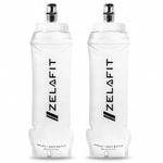 ZelaFit® Running Water Bottle 500ml - Collapsible Water Bottle, Perfect Running Accessories - Hydration Vest Compatible Leakproof Soft Flask - Easy-Fill and Lightweight (2)