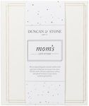 DUNCAN & STONE PAPER CO. 85 Page Mom Tell Me Your Story Journal - Linen Bound Mom Life Book - Journals for Moms w/Prompts, Family Tree & More for Journaling (Ivory)