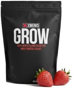 Xwerks Grow Whey Protein Powder, 25g Pure Isolate, Strawberry, 30 Servings