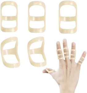 itechpanda 5 PCS Oval Finger Splints, Trigger Finger Support Brace Finger Stabilizer Brace for Thumb Middle or Ring Finger, Support for Trigger/Mallet/Arthritis/Straightening (Size 10/11/12/13/14)