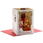 Hallmark Paper Wonder Musical Pop Up Christmas Card with Lights (Santa Claus, Plays O Christmas Tree)