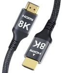 Adauxter 10K 8K HDMI 2.1 Cable 33 FT, Certified 48Gbps Ultra High Speed HDMI Cable with Ethernet 4K 240Hz 165Hz 120Hz 8K60Hz eARC HDCP2.3 HDR10+ PC Laptop TV Monitor Projector PS5 X-Box