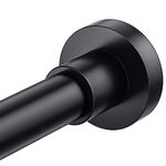BRIOFOX Shower Curtain Rod Adjustable 47-61 Inch, Spring Tension Shower Rod No Drilling Non Slip, Matte Black