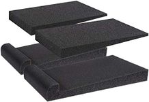 Anpro 2 Pieces Studio Monitor Acoustic Isolation Pads, Stabilizer Speaker base, 12“x 7”x 1.5“/ 30cm x 17cm x 3.5cm(Black)