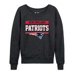 NFL Women's Plus Size Team Block Charcoal Crewneck- Tagless Pullover - Relaxed Raglan- Stay Cool and Stylish at Game Day