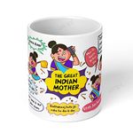 Akipi The Great Indian Mother Mug, Mothers Day, Maa, Birthday, 11 oz, Ceramic White Mug