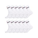 Fila Men's FILA/AM/TNX12 Sport Socks, White, 39/42 (Pack of 12)