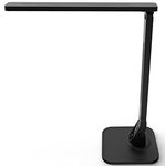 LAMPAT Dimmable LED Desk Lamp, 4 Lighting Modes (Reading/Studying/Relaxation/Bedtime), 5-Level Dimmer, Touch-Sensitive Control Panel, 1-Hour Auto Timer, 5V/1A USB Charging Port, Piano Black