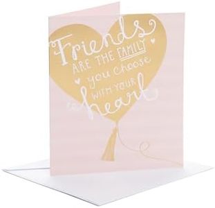 UK Greetings Tarjeta de cumpleaños para ella/amiga, bonito corazón dorado, 159 mm x 184 mm