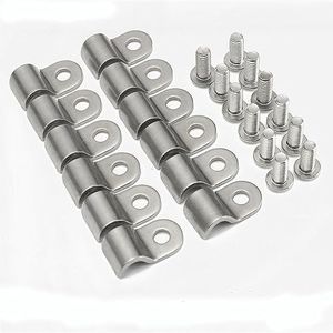 EASYBERG 3/16" Stainless Steel Brake Line Clamps with Screw Street Rod Custom Dune Buggy, 48pcs