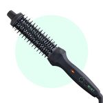 MINT 1 1/3 Inch Thermal Brush for Effortless Curls, Volume & Waves | 230-430°F 2-Heater Ceramic Curling Iron Brush Creates Long-Lasting Styles | Heated Round Brush Styler with Dual Voltage | NOT A BLOW DRYER