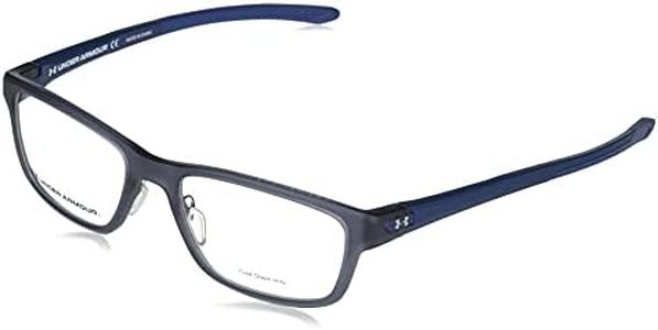 Under Armour Men's Ua 5000/G Rectangular Prescription Eyewear Frames, Gray Blue, 55mm, 18mm