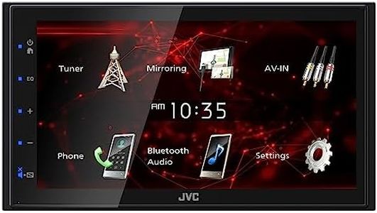 JVC KW-M180BT Bluetooth Car Stereo Receiver with USB Port – 6.75" Touchscreen Display - AM/FM Radio - MP3 Player Double DIN – 13-Band EQ