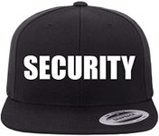 SECURITY Baseball Cap Hat Snapback by 6ixset - Flexfit Yupoong 6089M 6-Panel Black, Black, One Size