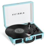 Victrola VSC-400SB-TQ-SDF Journey+ Dual Bluetooth Portable Suitcase Turntable (Turquoise)