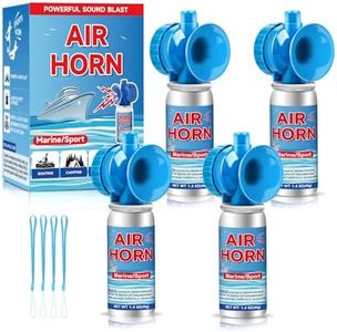 Air Horn 1.4oz 4pcs - 120dB Loud Mini Small Safety Bear Horn, Coast Guard Approved Marine Boat Horn, Sports Events Celebrate Victory& Outdoor Camp Emergency Alarm