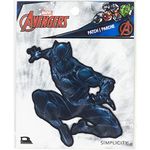 Simplicity Marvel Black Panther Applique Iron-on Patch for Clothing, Jackets, and Backpacks, 3.25" W x 3.5" H