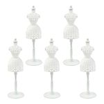 AUEAR, 5 Pack Doll Dress Forms Cloth Gown Plastic Mannequin Display Support Holder Model Stand Accessories for Doll Dresses