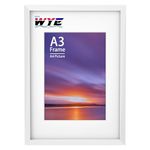 A3 Wood Frame Photo Frame Picture Frames fit 29.7x42 cm photo, A3 white Frame with A4 mount