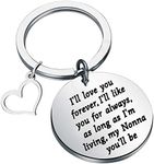 FEELMEM Gigi Keyring Grandma Gift I'll Love You Forever Keychain Gigi Jewelry for Grandmother Nana (Nonna)