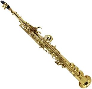 Foyarinal Straight Soprano Saxophone – Bb Brass Sax with Case, Mouthpiece & Full Accessories for Beginner & Adult
