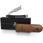 Bossman Professional Classic Straight Razor with double side Blade clip replacement guard