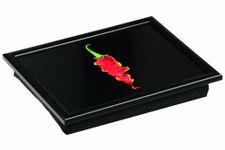 Premier Housewares Flaming Chilli Lap Tray, Black, H6 x W44 x D34cm