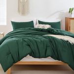 ROSGONIA King Size Comforter Set Emerald Green,3pcs Bedding Comforter Sets(1Boho Dark Forest Comforter & 2Pillowcases),Lightweight Down Alternative,Cozy Blanket Bedspreads Quilt All Season,Gifts Ideas