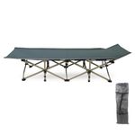 Delavala Heavy Duty Lightweight Folding Camping Cot Bed for Adults Portable Sleeping Cot for Camp Office Use Beach Vocation and Home Lounging, Support 200 kg- Cot Bed (Grey)