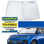 Goodyear Foldable Windshield Sun Shade for Kia Soul 2020-2024, Custom Fit Car Windshield Cover,Car Sunshade,UV Protection,Vehicle Sun Protector,Auto Car Window Shades for Front Window - GY008336