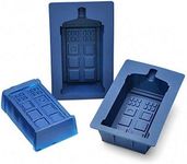 2Pcs Tardis Ice Cube Trays Dr. Who Silicone Ice Mold, Cake Muffin Baking Pan, Jello Chocolate Gelatin Mold Soap Mould