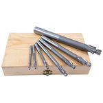 HHIP 2007-0002 7 Piece HSS 3 Flute Solid Pilot Counterbore Set