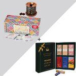 Dukhni Premiere Attar Oil Set & Oud Bakhoor Variety Box with Burner Authentic Arabic Fragrance OIls & Bakhoor Incense | Gift Set | Luxurious Long-lasting Assorted Fragrances | Great Ramadan Gifts