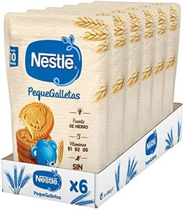 Nestlé PequeGalletas Para bebés a partir de 10 meses - Paquete de Galletitas Para bebés de 6x180g