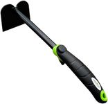 Garden Guru Hand Hoe Tiller Cultivator Tool - Carbon Steel for Ultimate Strength - Rust Resistant - Ergonomic Handle - Great for Gardening Digging Tilling Planting Cultivating Loosening