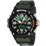 Benling 6008 Analog Digital Multifunctional Watch for Boys Mens, Alarm, EL Luminous Backlight, Water Resistant Upto 30 Meters, Casual Daily Use - Green