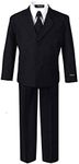 US Fairytailes Formal Boys Suit from Baby to Teen (5, Black)