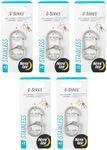 Nite Ize G-Series Dual Chamber Carabiner - Stainless - Size 2 - 5 Count (5 Pack)