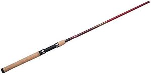 Berkley 7’ Cherrywood HD Spinning Rod, One Piece Spinning Rod, 6-14lb Line Rating, Medium Rod Power, Fast Action, 1/8-3/4 oz. Lure Rating, red