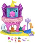 POLLY POCKET Rainbow Funland Mermaid Cove Ride Playset, Polly & Mermaid Dolls, 15 Accessories, Dispenser Feature for Surprises, Great Gift for Ages 4 & Up, Multicolor (GYK42)