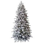 National Tree - 6.5ft Snowy Dorchester Slim Artificial Tree