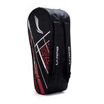 Li-Ning Raider Max Double Zipper Polyester Badminton Kit Bag (Black , Large) | Unbreakable Zippers | Easy Mobility | Unisex - Men, Boys, Girls, Women