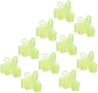 PATIKIL Fishing Hook Bonnets, 100 Pack Plastic Treble Hook Covers Hook Safety Caps Protectors Fit for Standard Size 6, 7, 8, Fluorescent Yellow